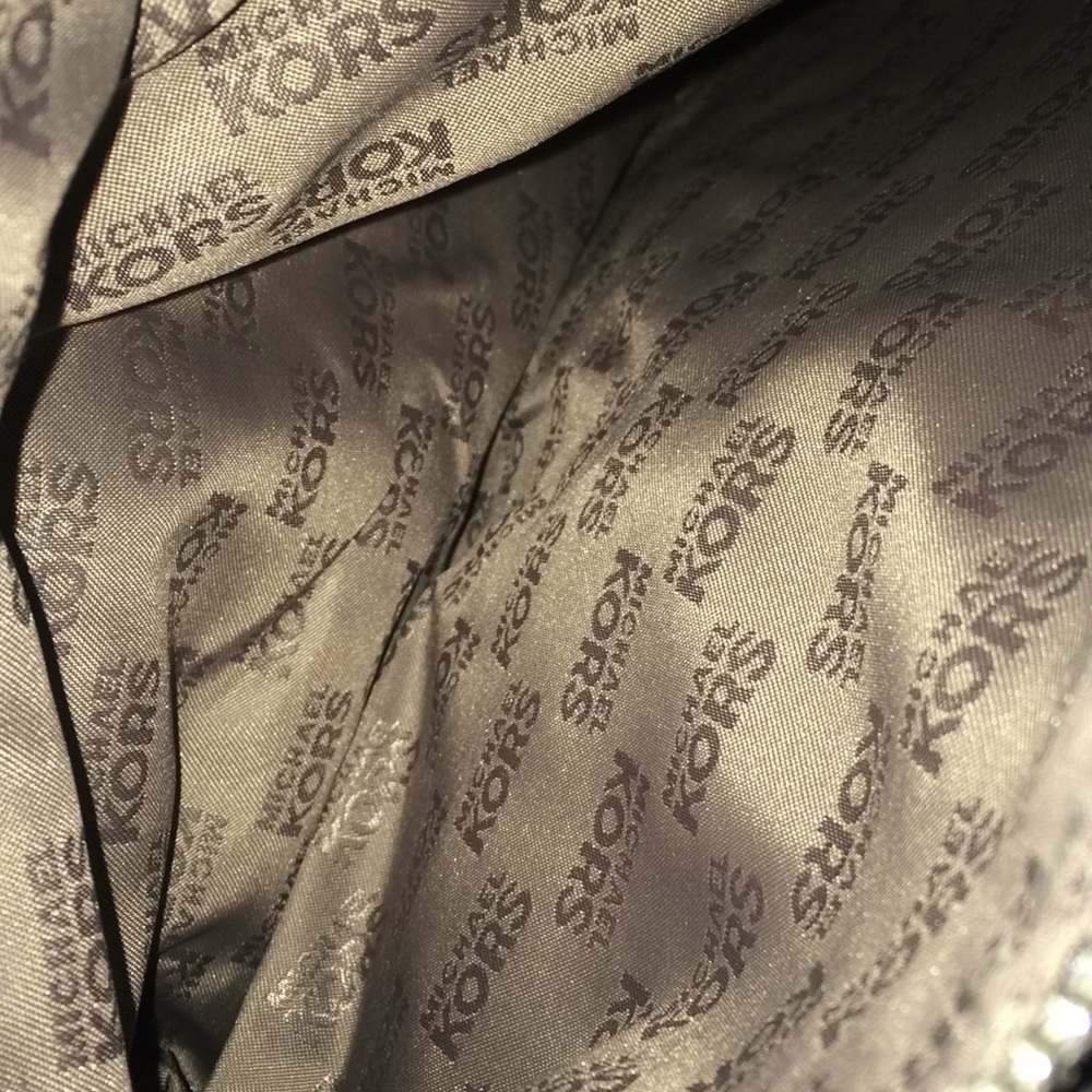 Michael Kors Gray Pebbled Leather Handbag - Picture 3 of 5